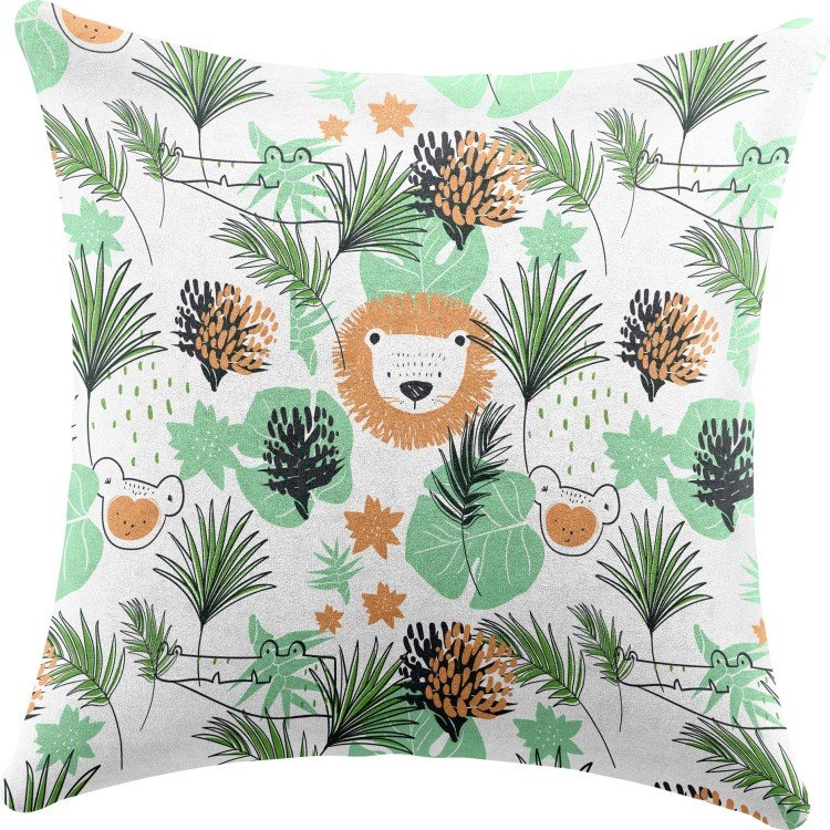 Подушка квадратная Cortin «Животные из джунглей»