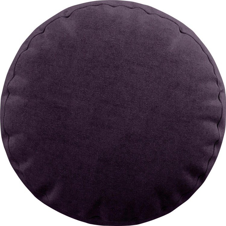 Подушка круглая «Кортин» канвас баклажановый