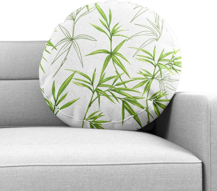 Подушка круглая Cortin «Зелёный бамбук»