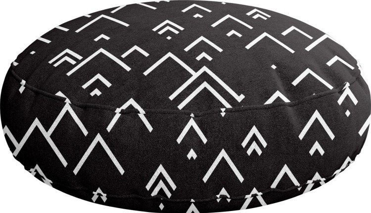 Подушка круглая Cortin «Черно-белый минимализм»