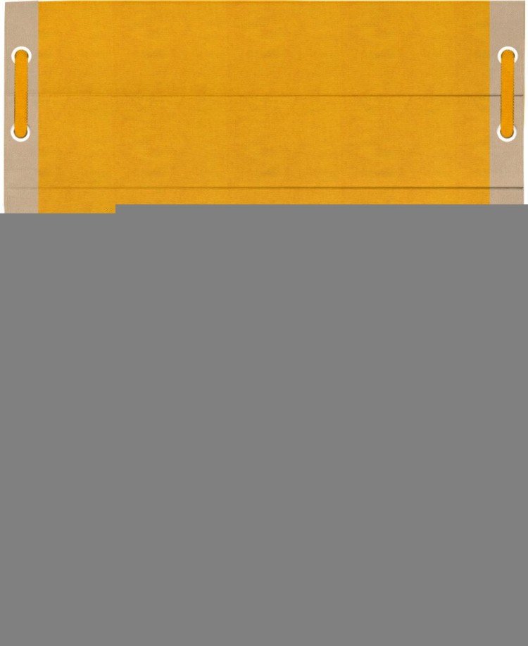Римская штора «Кортин» с кантом Стрим Дуо (люверсы с пояском), для проема, ткань вельвет желтый